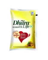 Dhara Life Refined Rice Bran Oil - 1 L Pouch 