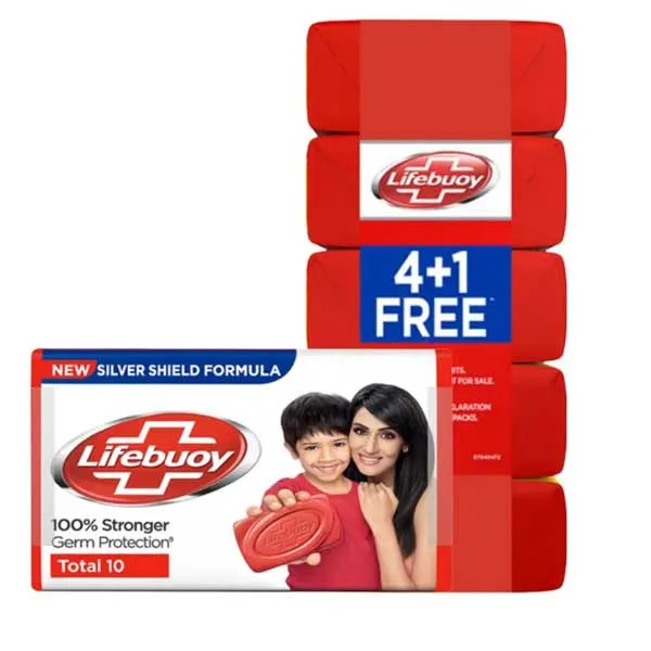 Lifebuoy Expert Defence + Stronger Skin Protection Soap, 4+1 Free - 500g