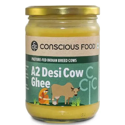 Conscious Food A2 Desi Cow Ghee 500 Ml 