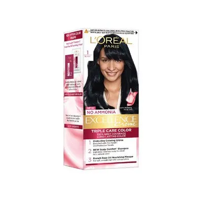 Loreal Paris Excellence Creme Shade No 1 Black Color (25 G +25 Ml) 