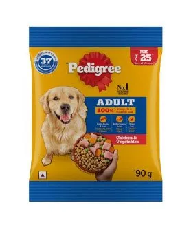 Pedigree Chicken & Vegetables - Adult Dogs, 90 G 