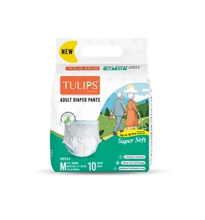 Tulips Adult Diaper Pants Unisex - M 10 