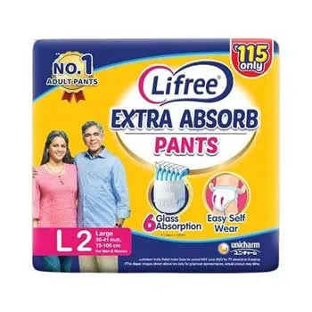 Lifree Extra Absorb Pants For Adult - L 2Pcs 