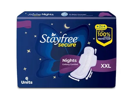 Stayfree Secure Nights Cottony Comfort Xxl-6Units 