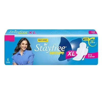 Stayfree Secure Dry Cover-xl, 6 Units 