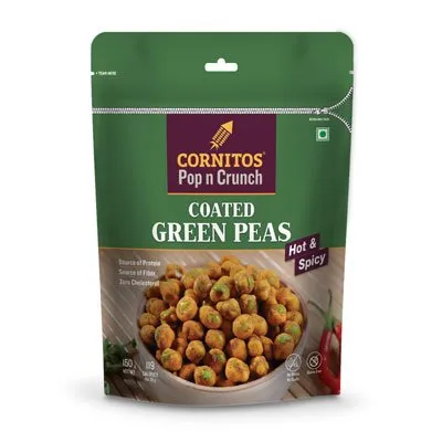 Cornitos Coated Green Peas Hot & Spicy 150 Gm